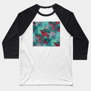 Bamboo Repeat Pattern Bold Colours Baseball T-Shirt